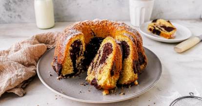 Marmorkuchen angeschnitten