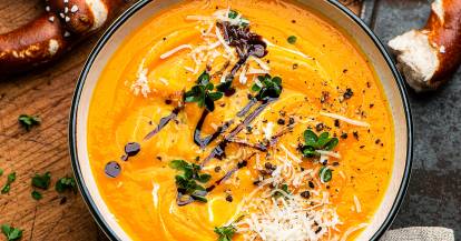 Parmesan-Kürbissuppe