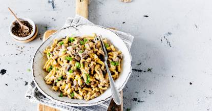 Spätzletopf mit Champignon-Rahmsoße Monsieur Cuisine