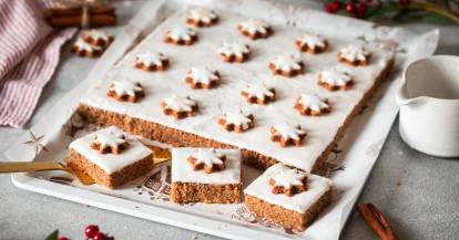 Saftiger Zimtsternkuchen vom Blech