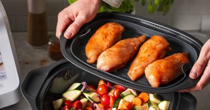 Dampfgaraufsatz Monsieur Cuisine Hähnchen Gemüse