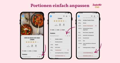 Portionen anpassen ZauberMix Screenshots