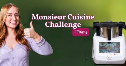 Junge Frau neben Monsieur Cuisine – Challenge Tag 24