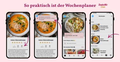 Screenshots vom Wochenplan im ZauberMix Club