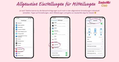 Mitteilungen Smartphone einstellen Screenshots