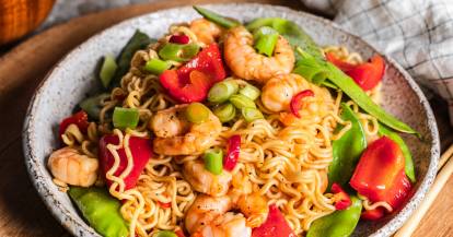 Scharfe 15-Minuten-Mie-Nudeln mit Garnelen