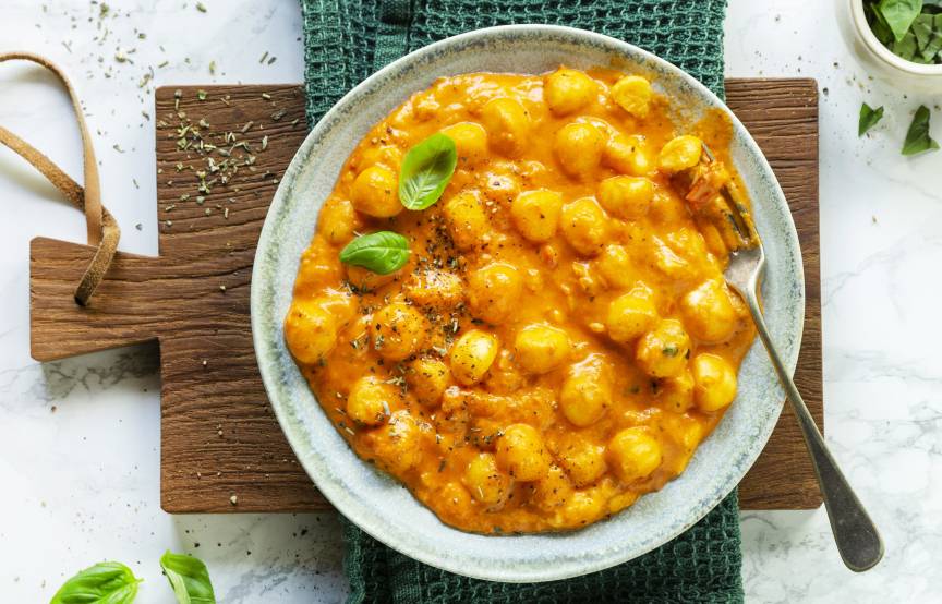 Schnelle Tomate-Mozzarella-Gnocchi