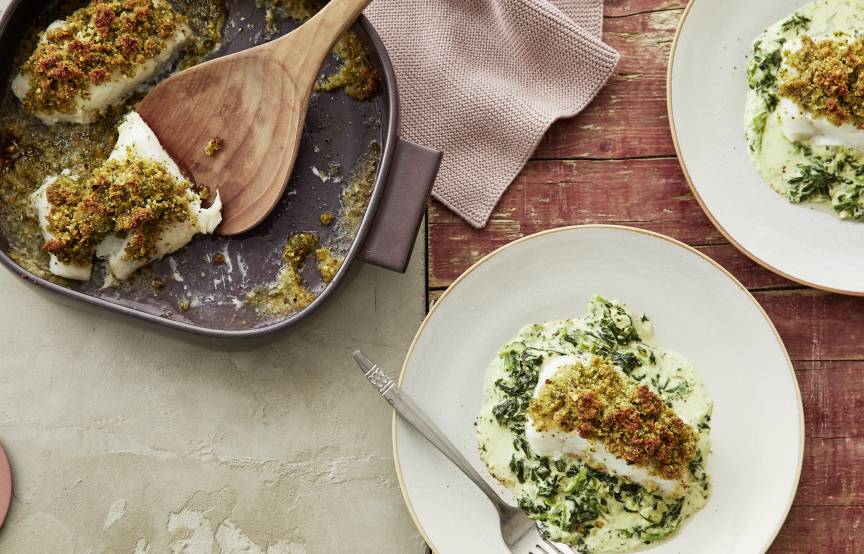 Kabeljau mit Rahmspinat