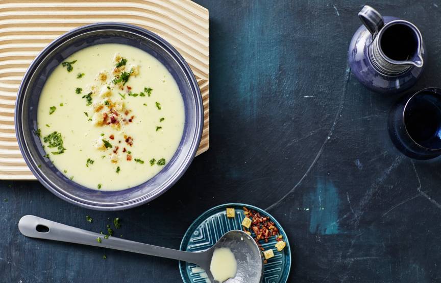 Kartoffelsuppe mit Croûtons