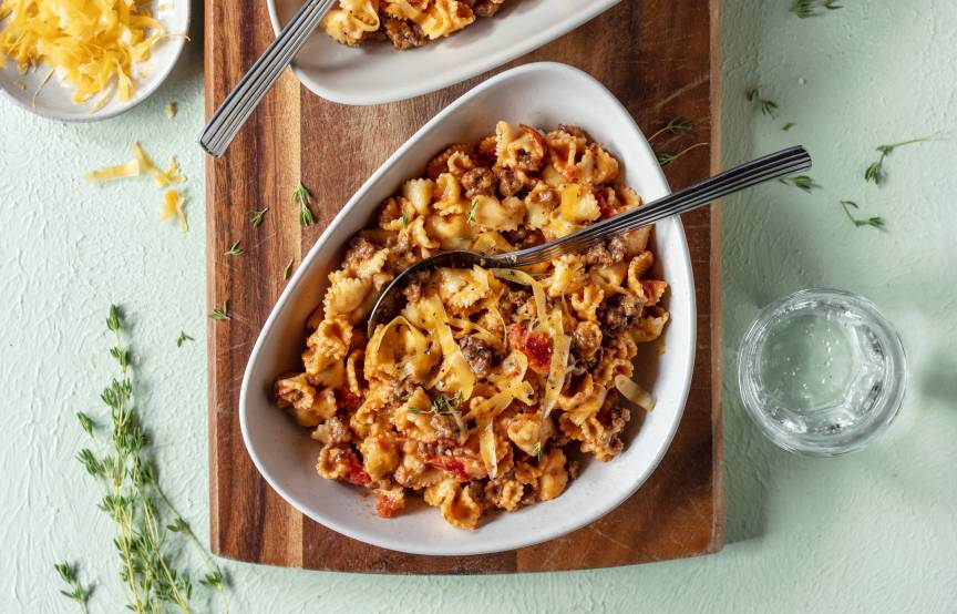 Muschelnudeln mit Hackfleischsoße
