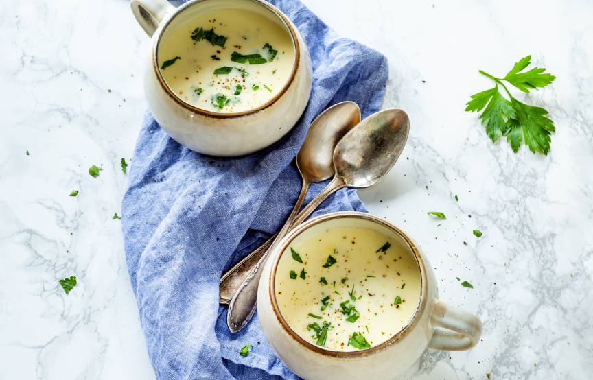 Spargelcremesuppe aus Spargelresten
