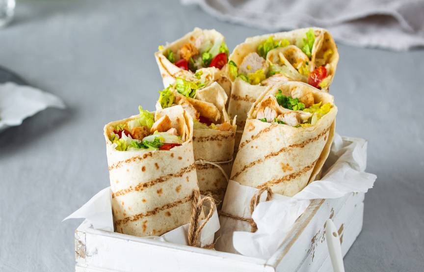 Caesar-Salad-Wraps
