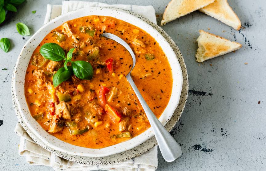 Die beste Pizzasuppe in 25 Minuten