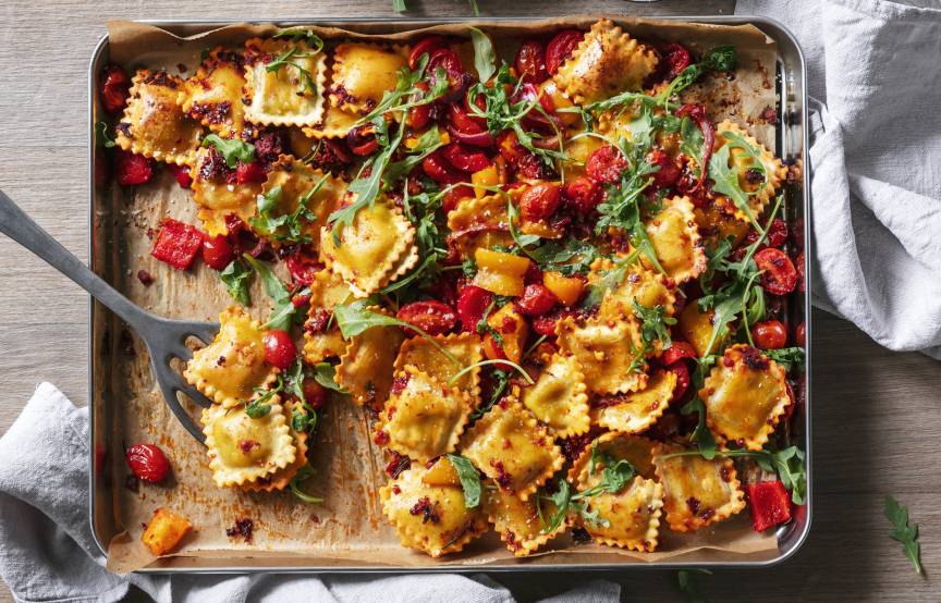 Schnelle Blech-Ravioli