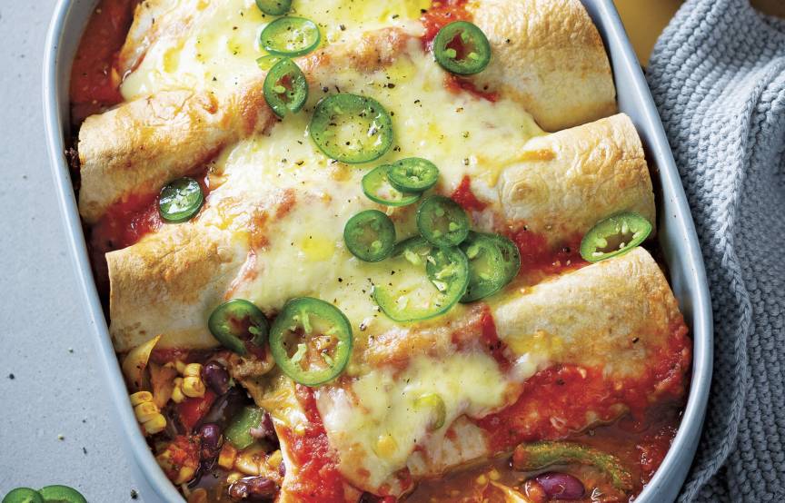 Überbackene Käse-Enchiladas