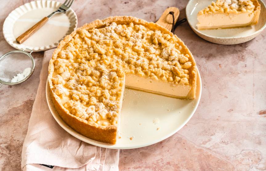 Käsekuchen mit Streuseln