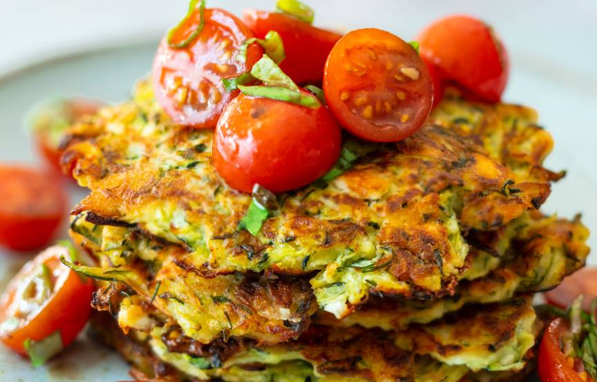 Zucchini-Feta-Puffer