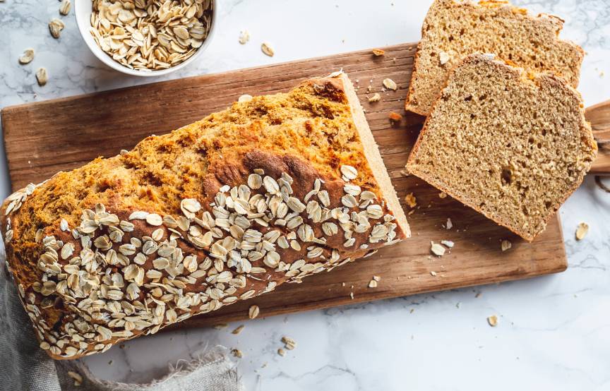 Dinkelvollkornbrot mit Quark