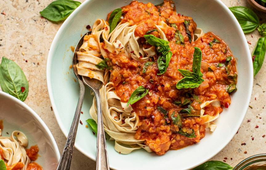 15-Minuten-Linsen-Bolognese