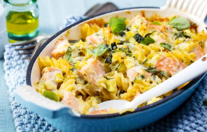 Nudel-Lachs-Gratin