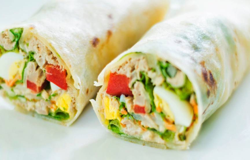 Thunfisch-Eier-Wraps