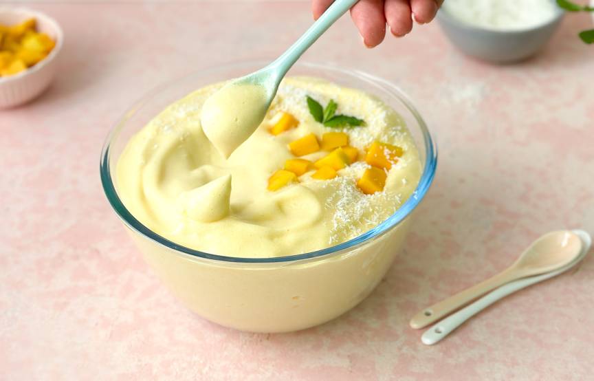 Mango-Protein-Fluff