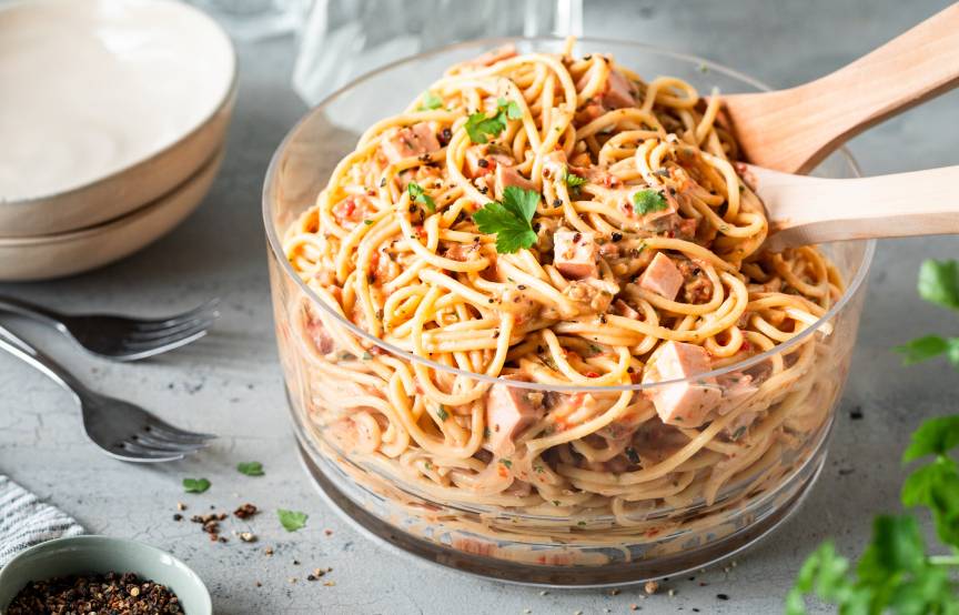 All-in-Spaghettisalat ohne Reste