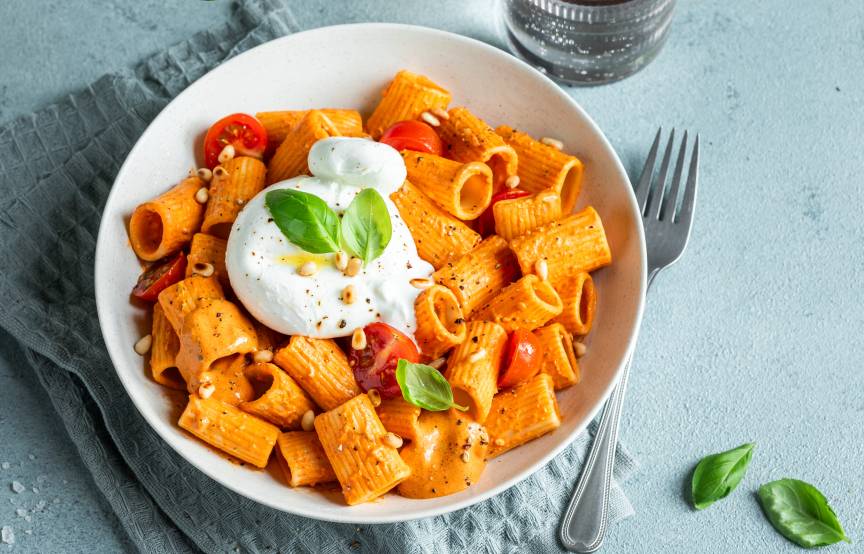Rigatoni mit Burrata