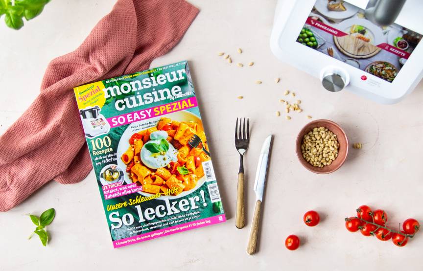 Monsieur Cuisine So easy Spezial liegt bereit.