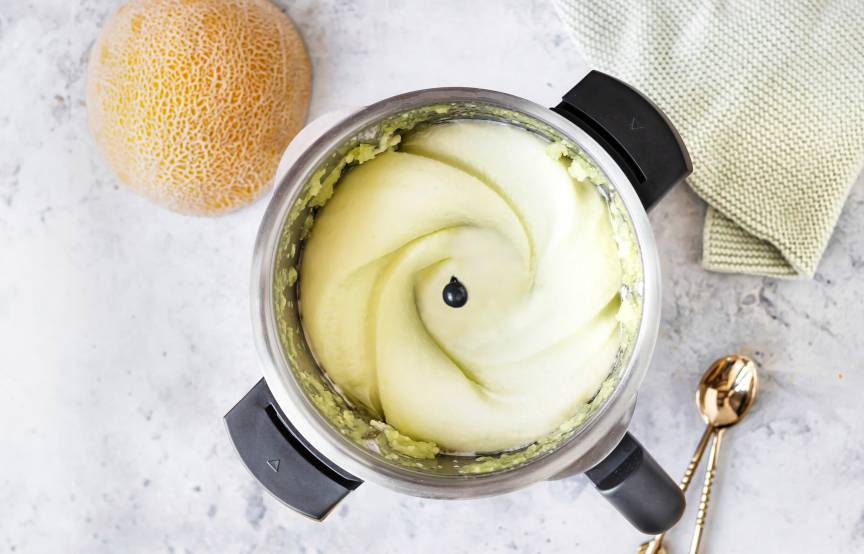 Veganes Melonen-Softeis