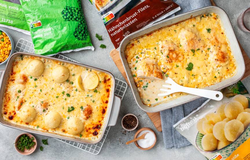 Feierabendauflauf mit Hähnchen