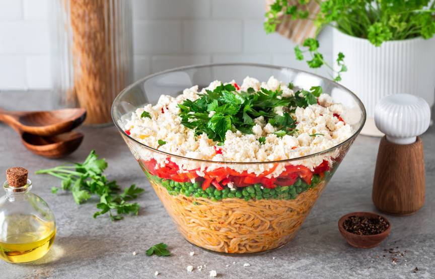 Spaghettisalat Djuvec-Style