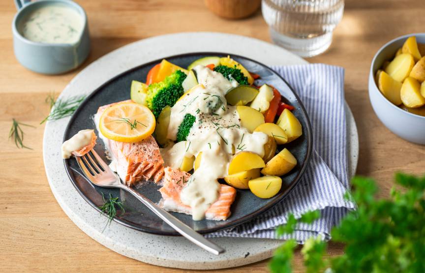 All-in-One Lachs garen im Monsieur Cuisine