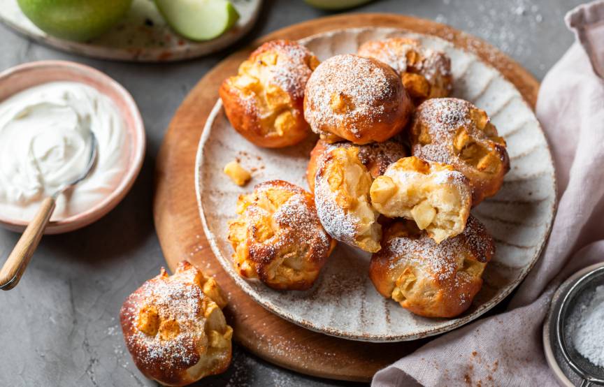Proteinreiche Apfelballen mit Quark