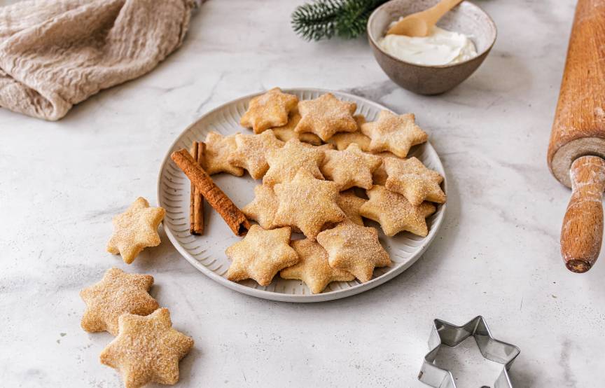 Zarte Schmand-Zimt-Plätzchen