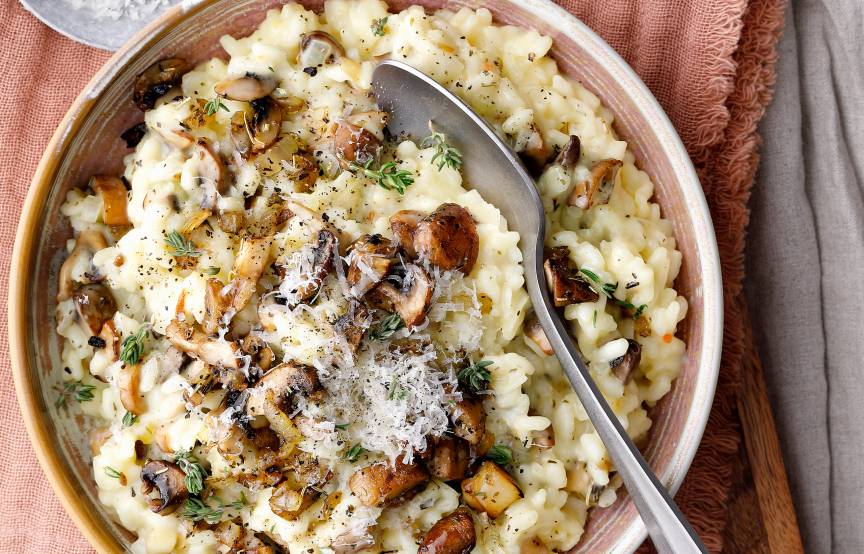 Cremiges Pilz-Risotto