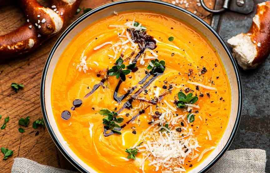 Parmesan-Kürbissuppe