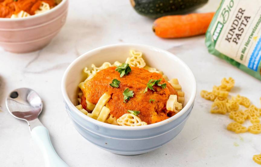 Kinderpasta mit verstecktem Gemüse