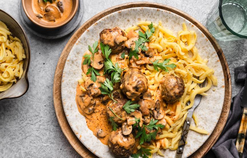 Hackbällchen Jäger‑Art All in One