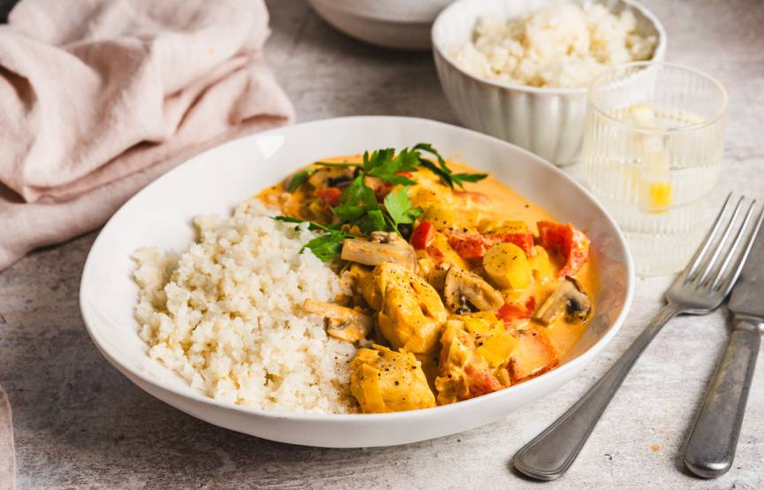 Hähnchen mit Schlemmersoße Low Carb