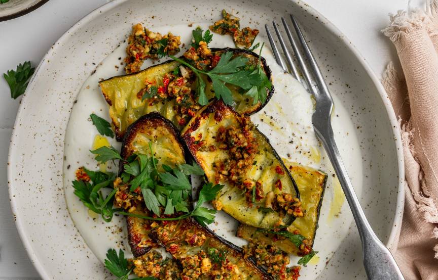 Röst-Zucchini mit Fetacreme