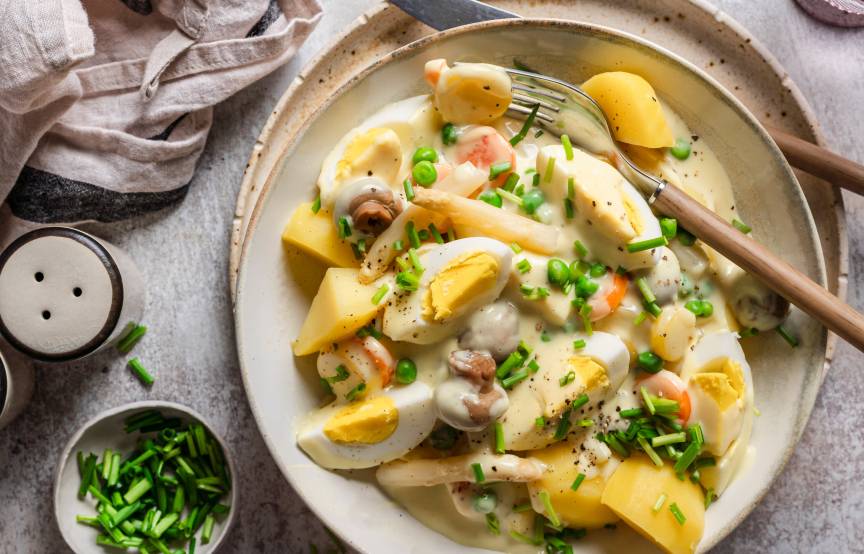 Eier-Ragout mit Kartoffeln