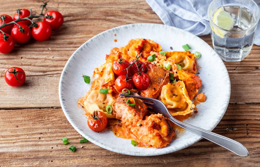 Ofen-Lachs à la Ravioli