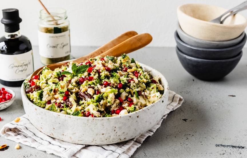 Orientalischer Brokkolisalat mit Feta