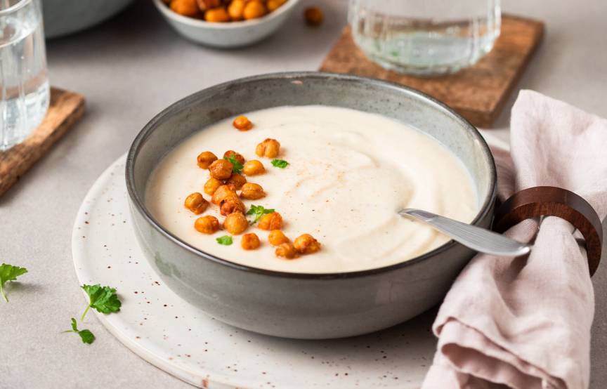 Protein Käse Blumenkohlsuppe