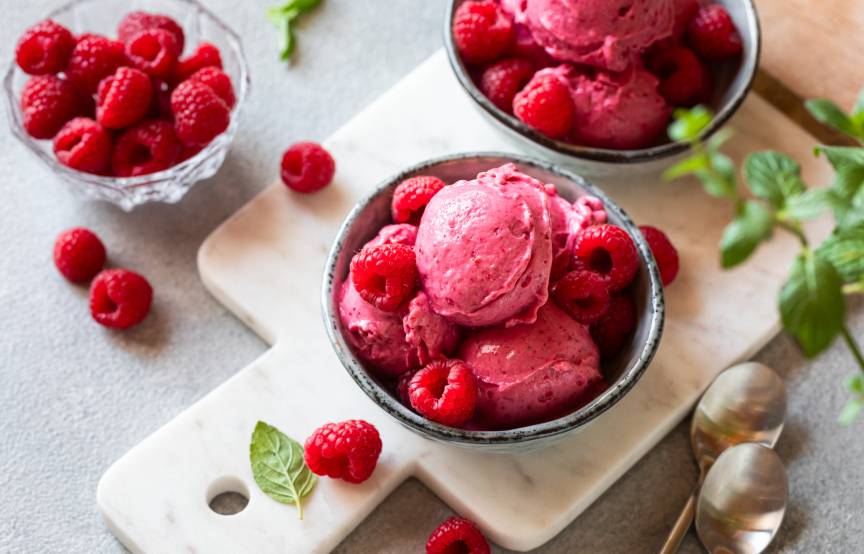 Himbeer-Bananen-Nicecream