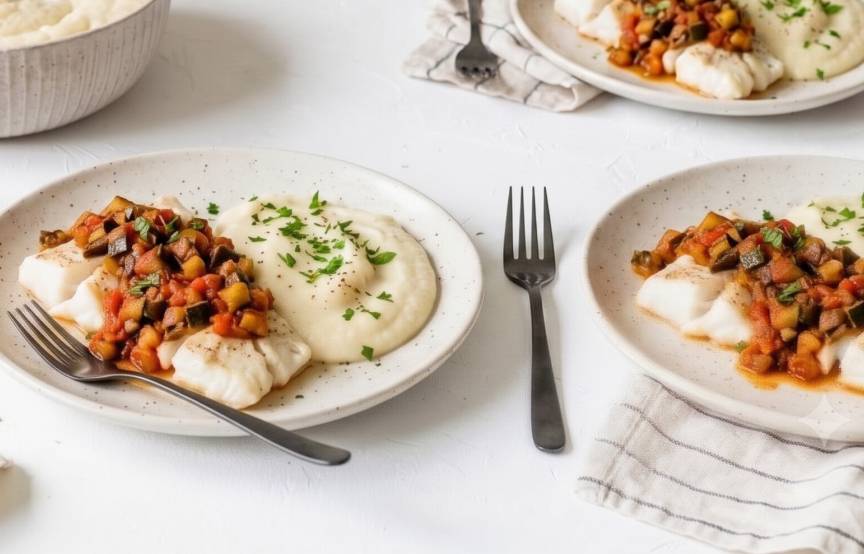 Low-Carb-Schlemmerfilet mit Ratatouille-Gemüse