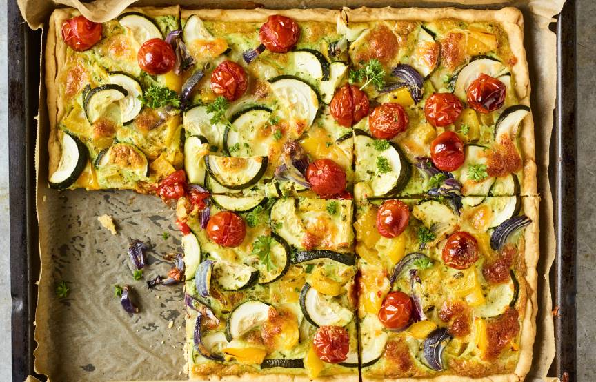 Mediterrane Tomate-Zucchini-Quiche