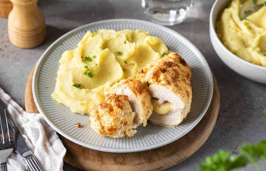 Cordon Bleu mit Kartoffelpüree