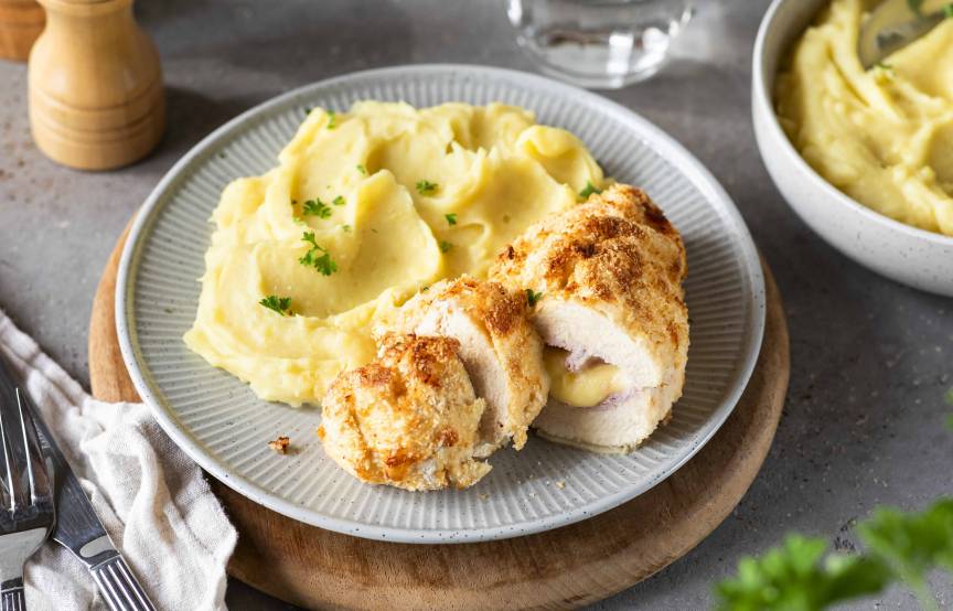 Cordon Bleu mit Kartoffelpüree